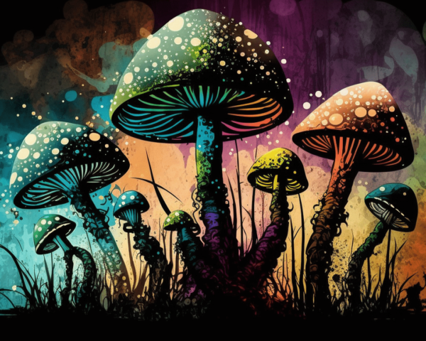 Trippy Mushroom Art Print