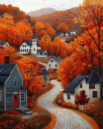 Folk art autumn