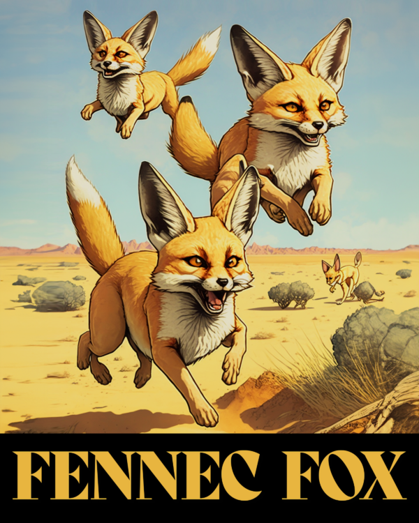 Skulk of Fennec Foxes Art Print