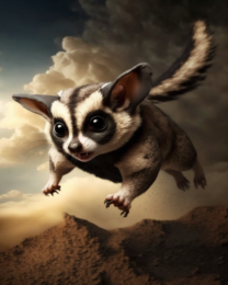 Flying Sugar Glider Art Print