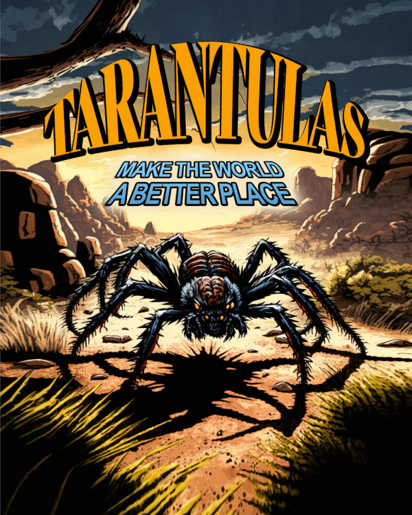 Tarantulas make the world a better place art print