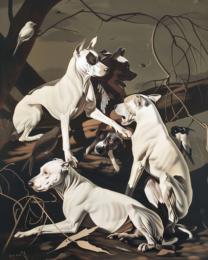 Pitbull Group Art Print