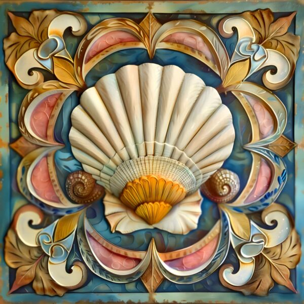 Vintage "Art Nouveau" Seashell Art Print