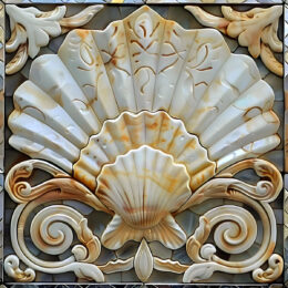 Vintage Carved Seashell Art Print