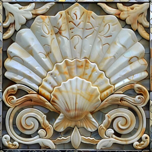 Vintage Carved Seashell Art Print