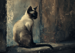 Vintage Siamese Cat Art Print