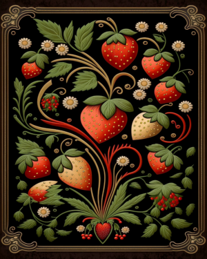 Vintage Strawberry Art Print