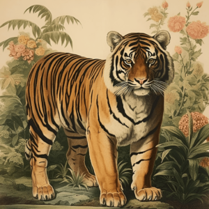 Vintage Tiger Art Print