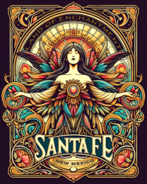 Southwest New Mexico Art Nouveau Santa Fe Art Print