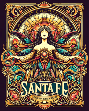 Southwest New Mexico Art Nouveau Santa Fe Art Print