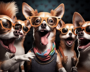 Wild Chihuahuas Art Print