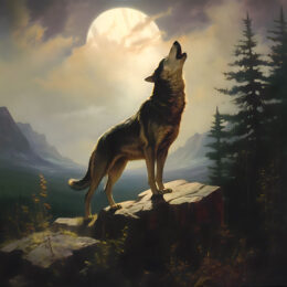 Howling Coyote Art Print