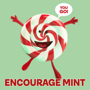 encourage mint ART PRINT