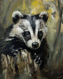 Badger - Mowbi's Wildlife Art Print Collection