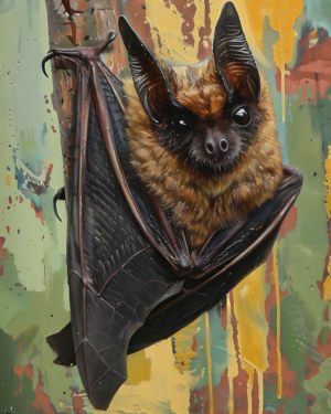 Impressionist Bat - Mowbi's Wildlife Art Print Collection