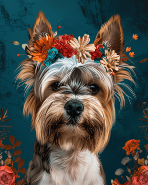 Boho Biewer Terrier Art Print