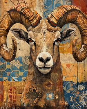 Bighorn Sheep - Mowbi's Wildlife Art Print Collection