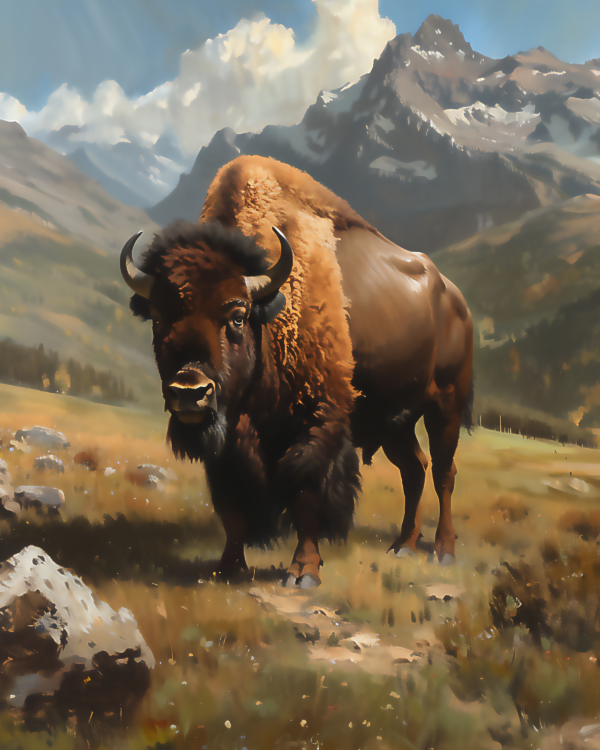 Bison - Mowbi's Wildlife Art Print Collection