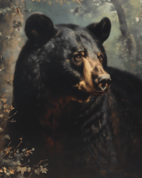 Black Bear - Mowbi's Wildlife Art Print Collection