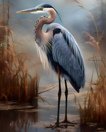 Great Blue Heron - Mowbi's Wildlife Art Print Collection