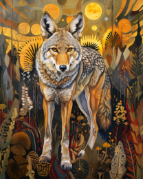 BOHO Coyote - Mowbi's Wildlife Art Print Collection