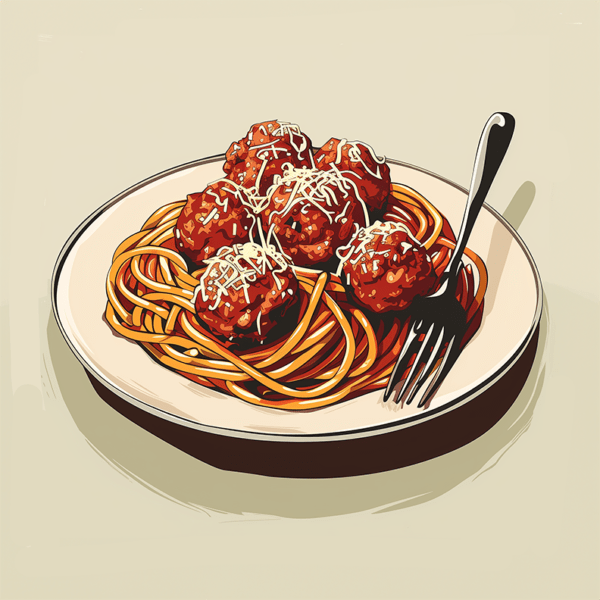 Spaghetti and Meatballs art print