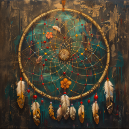 Dreamcatcher on Weathered Wall art print