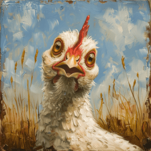 Funny Chicken Art Print