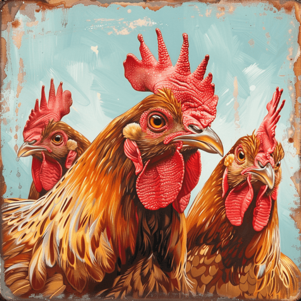 Three Amigos Chicken Art Print