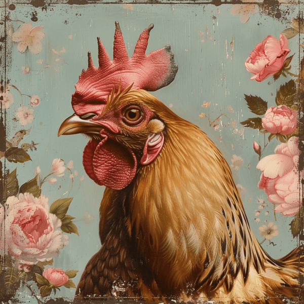 Victorian Chicken Art Print