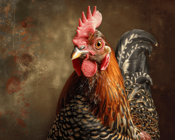 Plucky Portrait Chicken Art Print