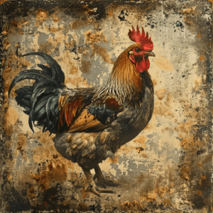 Antique Style Chicken Art Print