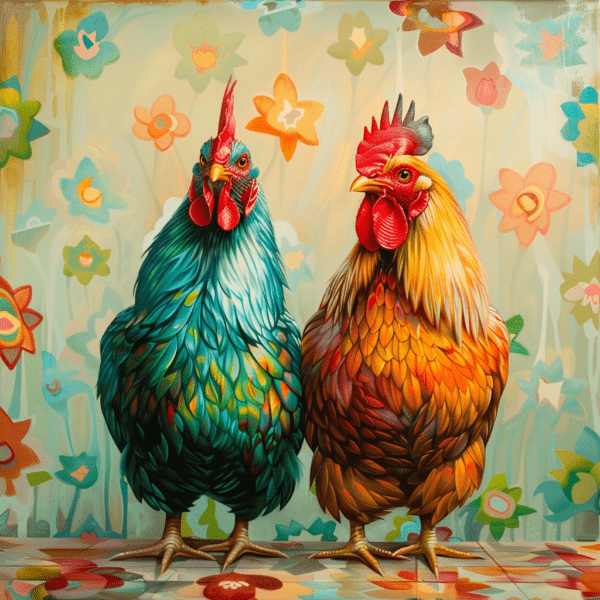 Chicken Pair Art Print