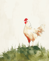 Minimalist Chicken Art Print