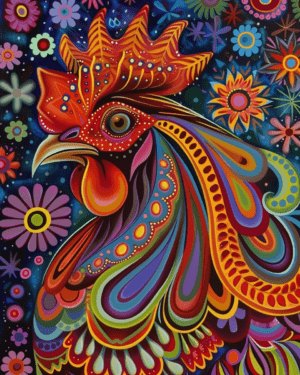 Boho Rooster Art Print