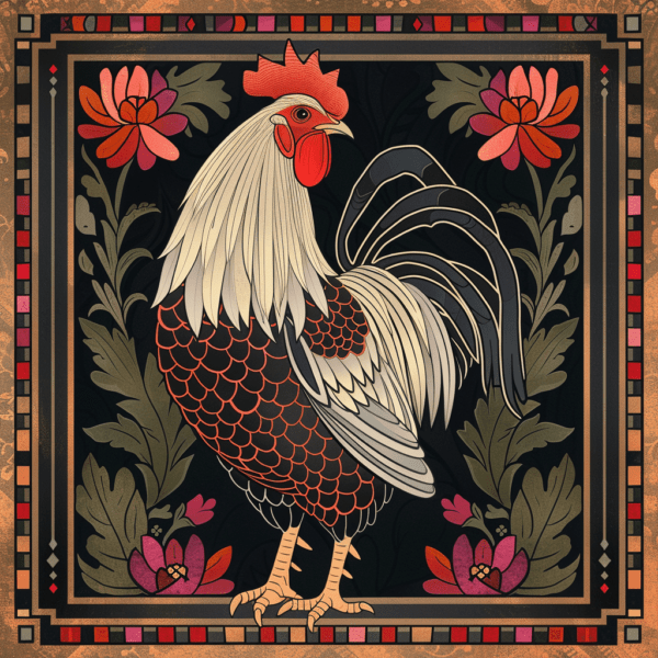 Fine Folk Art Chicken Art Print