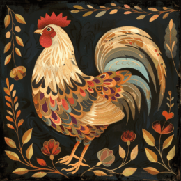 Early American Chicken Art Print