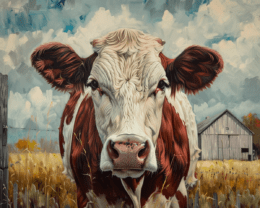 Three Cows Art Print