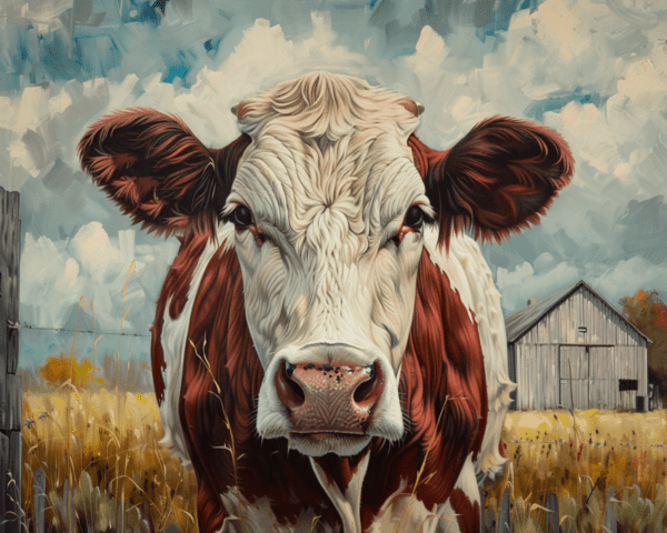 Three Cows Art Print