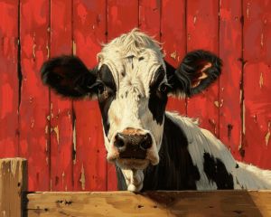 Cow Portrait Art Print