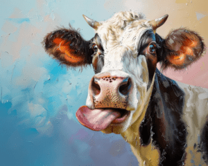 Funny Cow Art Print