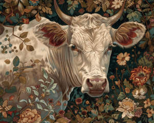 Boho Cow Art Print