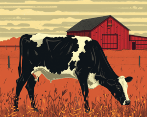 Minimalist Cow Art Print