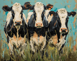 Three Cows Art Print