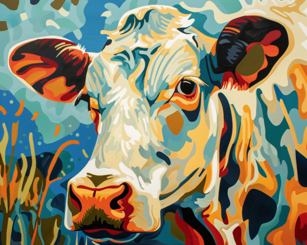 Impressionist Cow Art Print