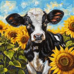 Sunflower Calf Art Print