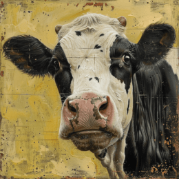 Hello Cow Art Print