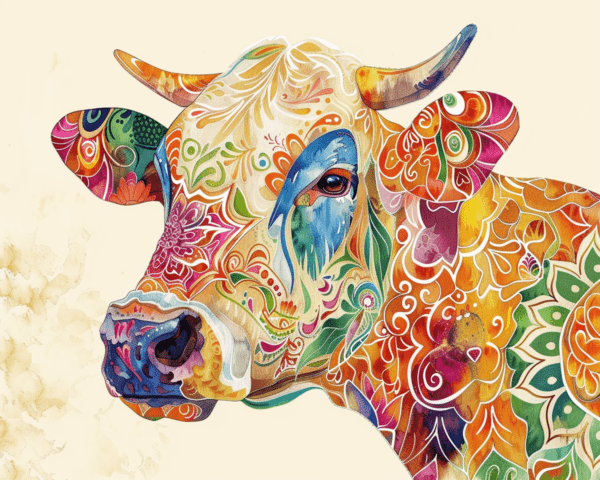 Bovine Bliss Cow Art Print