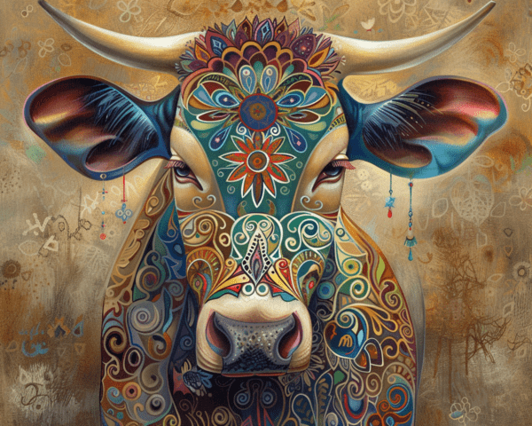 Bucolic Beauty Cow Art Print