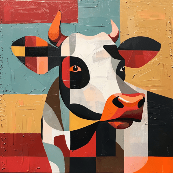 Grazing Grace Cow Art Print